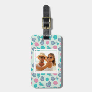 Custom Photo Pastel Seashell Pattern 1 Luggage Tag