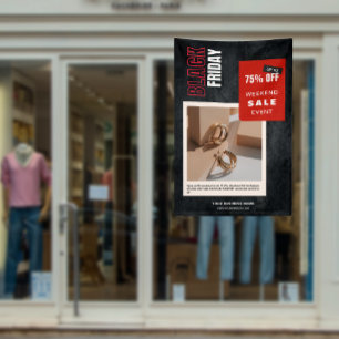 Custom Photo Percentage Off Black Friday Sale Banner