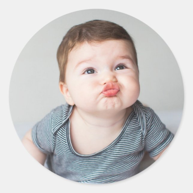 Custom Photo Perfect for Graduations, Weddings Classic Round Sticker (Front)
