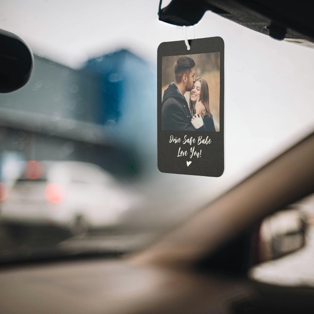 custom photo Personalise Couple Valentine's Day Car Air Freshener (photo car air fresheners family create your own cute modern funny pretty photography picture)