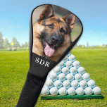 Custom Photo Personalised 3 Initial Monogram  Golf Head Cover<br><div class="desc">Custom photo golf head cover with personalised monogram. Customise these golf head covers and matching golf accessories with your favourite family, pet, dog, kids photo and monogrammed initial. Great gift to all golfers, golf lovers. COPYRIGHT © 2020 Judy Burrows, Black Dog Art - All Rights Reserved . Custom Photo Personalised...</div>