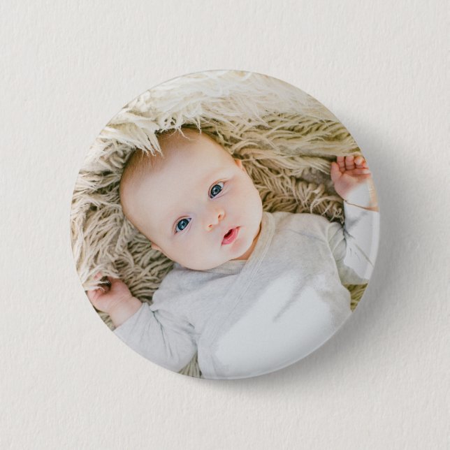 Custom Photo Personalised 6 Cm Round Badge (Front)
