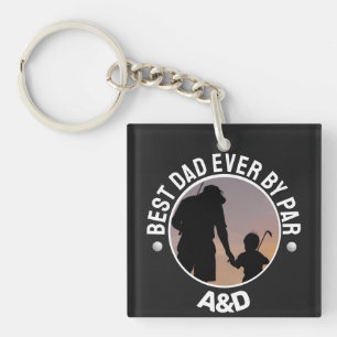 Custom Photo personalised Best Dad Ever By Bar  Key Ring