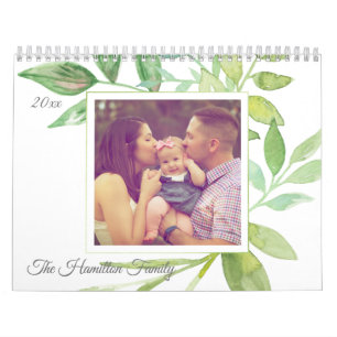 Custom Photo Personalised Botanical Frame Calendar