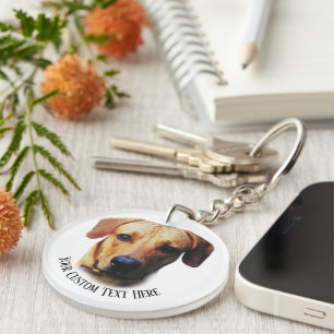 Custom Photo Personalised Dog Face Key Ring