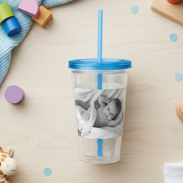 Custom Photo Personalised Family Baby Child Acrylic Tumbler (Creator Uploaded)