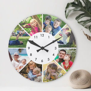 Custom Photo Personalised Family Children Friends Round Clock