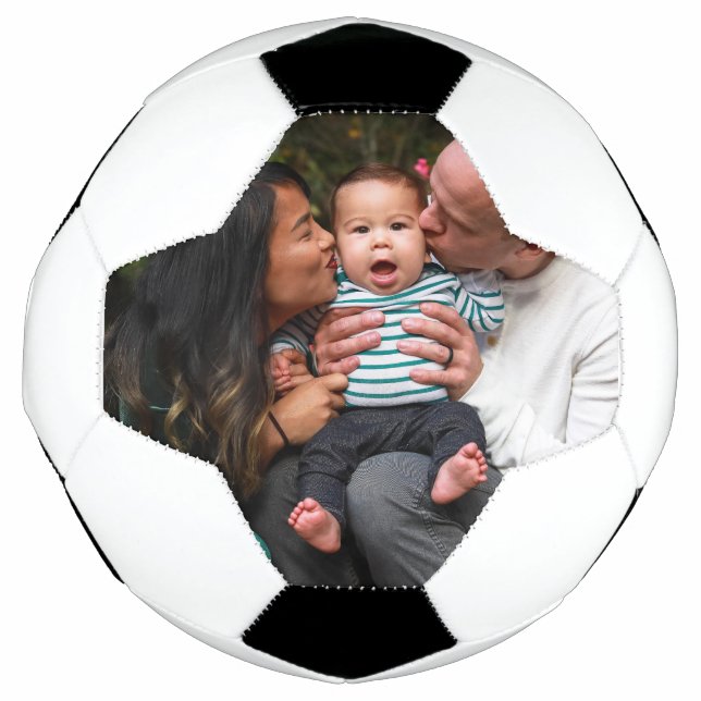 Custom Photo Personalised Family Soccer Ball (Front)