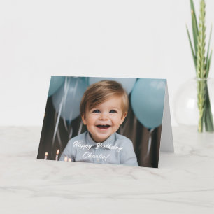 Custom photo personalised family son daughter card