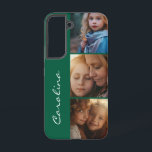 Custom Photo Personalised Forest Green Samsung Galaxy Case<br><div class="desc">Elevate your Samsung Galaxy S22 with our custom photo personalised forest green case. This sleek and stylish case showcases your favourite memories with three personalised photo slots and a space for your name. Personalised Touch: Add your favourite photos and name for a truly unique look. Make your phone as unique...</div>