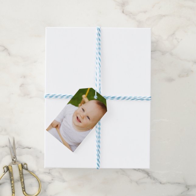 Custom Photo Personalised Gift Tags (With Twine)