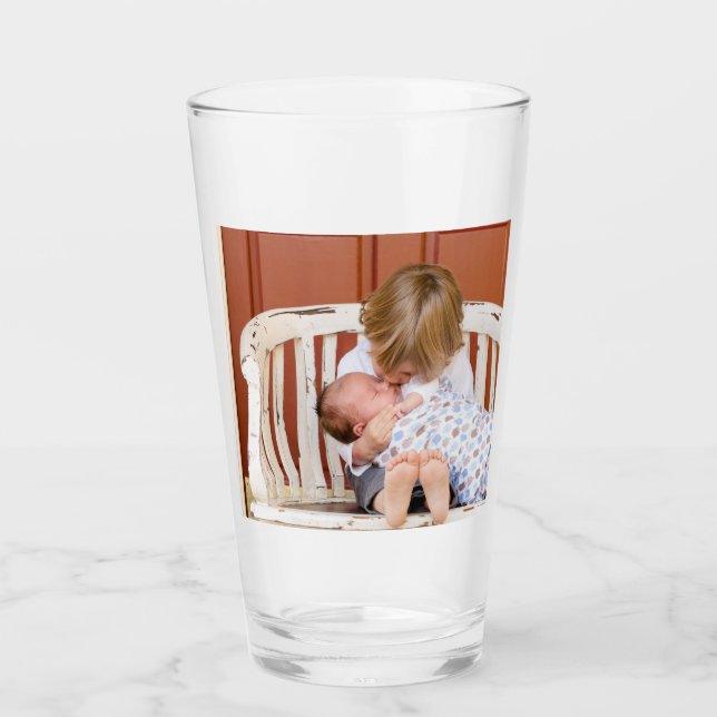 Custom Photo Personalised  Glass (Front)