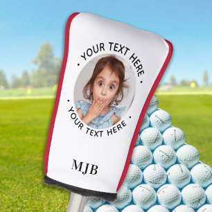 Custom Photo Personalised Golfer Monogram Putter Golf Head Cover