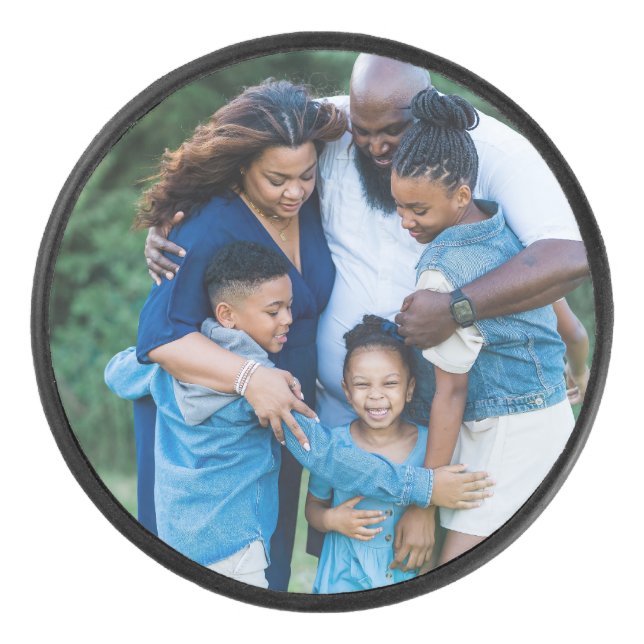 Custom Photo Personalised Hockey Puck (Front)
