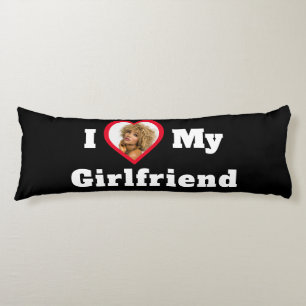 Custom Photo Personalised I Love My Girlfriend Body Cushion