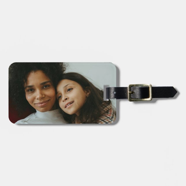 Custom Photo Personalised Luggage Tag (Front Horizontal)