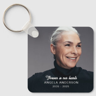 Custom Photo Personalised Memorial Tribute Funeral Key Ring