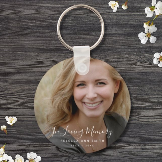 Custom Photo Personalised Memorial Tribute Funeral Key Ring (Creator Uploaded)