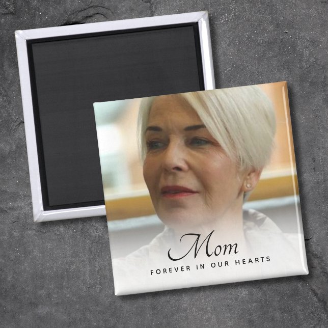 Custom Photo Personalised Memorial Tribute Funeral Magnet (Photo Memorial Magnet)