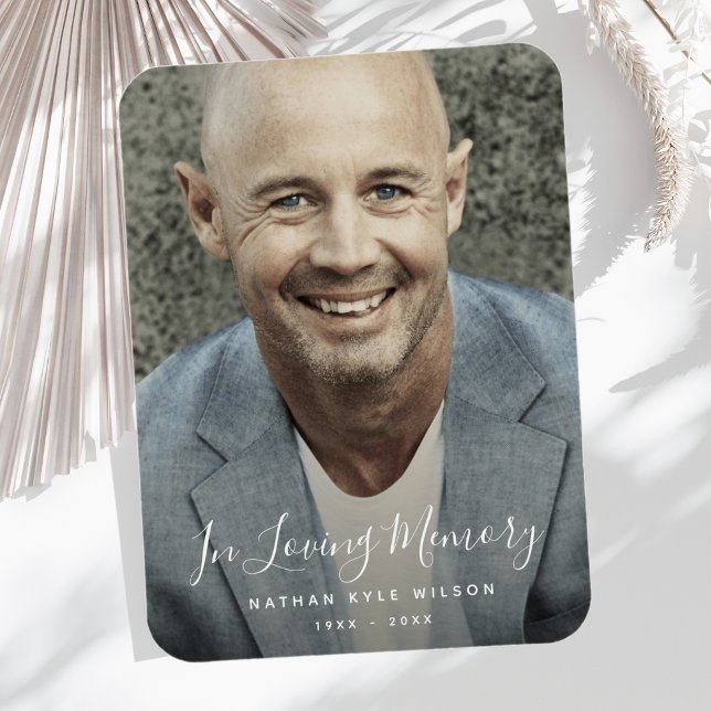 Custom Photo Personalised Memorial Tribute Funeral Magnet (Photo Memorial Magnet)