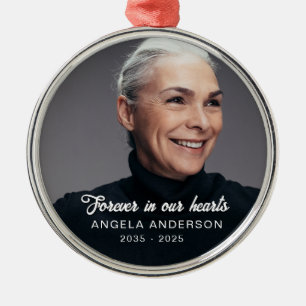 Custom Photo Personalised Memorial Tribute Funeral Metal Tree Decoration
