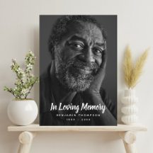 Custom Photo Personalised Memorial Tribute Funeral