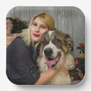 Custom Photo Personalised Modern Paper Plate