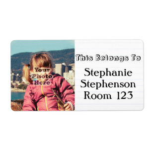 Custom Photo Personalised Name School Bookplate