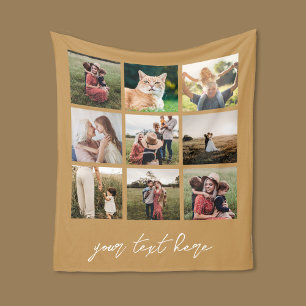Custom Photo Personalised Picture Collage Fleece Blanket