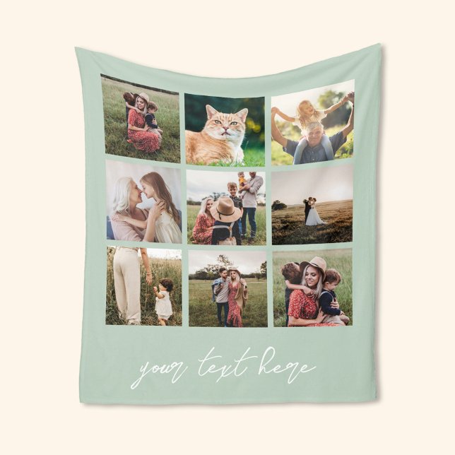 Custom Photo Personalised Picture Collage Fleece Blanket (Creator Uploaded)