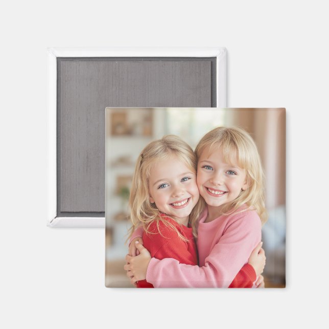 Custom Photo Personalised Square Magnet (Front/Back)