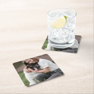 Custom Photo Personalised Square Paper Coaster