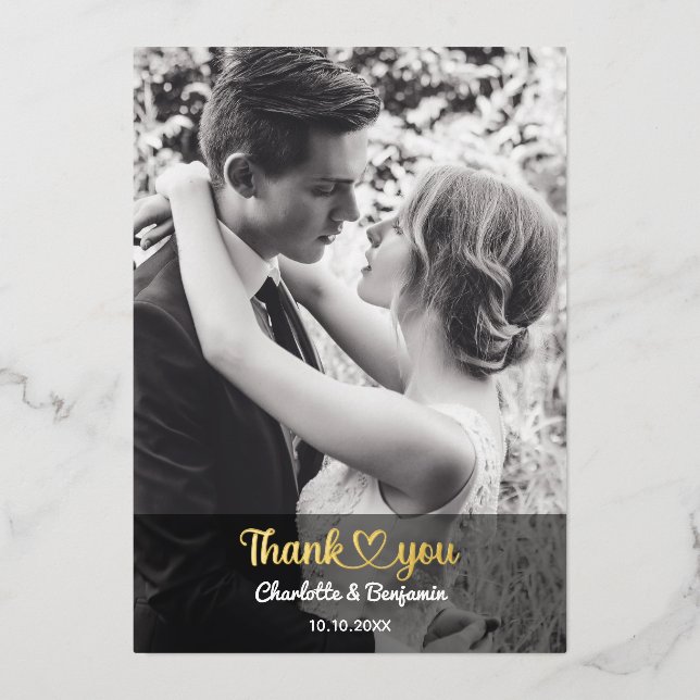 Custom Photo Personalised Stylish Romantic Wedding (Front)