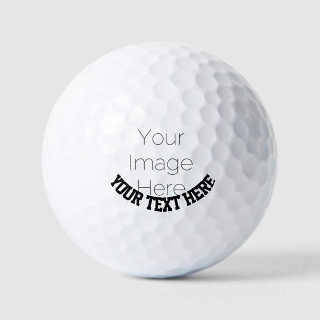 Custom Photo – Personalised text Golf Balls (Front)