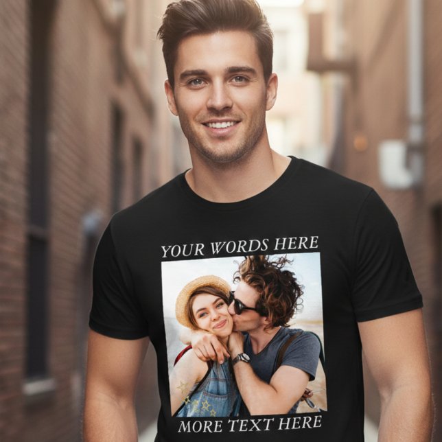 Custom Photo & Personalised Text Graphic Tee (Creator Uploaded)