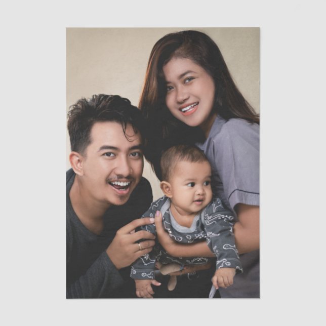 Custom Photo Personalised Tissue Paper (Front)