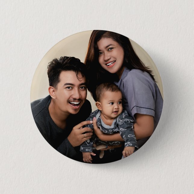Custom Photo Personalized 6 Cm Round Badge (Front)
