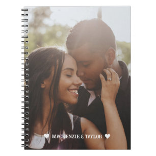 Custom Photo Personalized Couple Love Heart Notebook