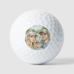 Custom Photo Personalized Family Gift for Golf Balls