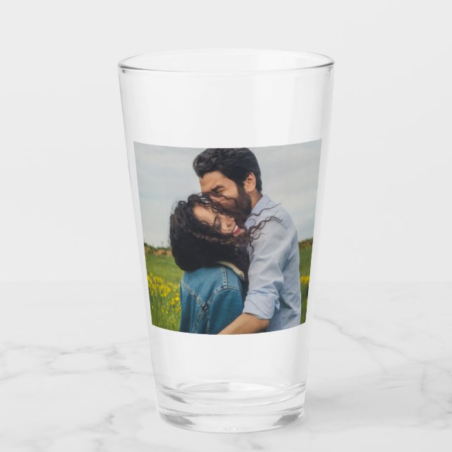 Custom Photo Personalized Glass (Front)