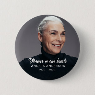 Custom Photo Personalized Memorial Tribute Funeral 6 Cm Round Badge