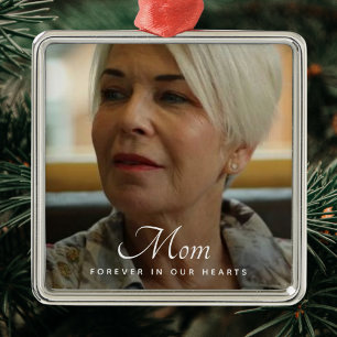 Custom Photo Personalized Memorial Tribute Funeral Metal Tree Decoration