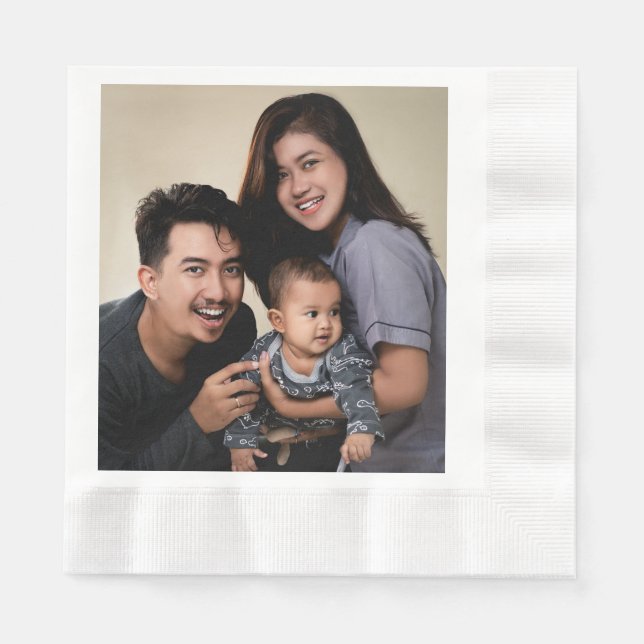 Custom Photo Personalized Napkin (Front)