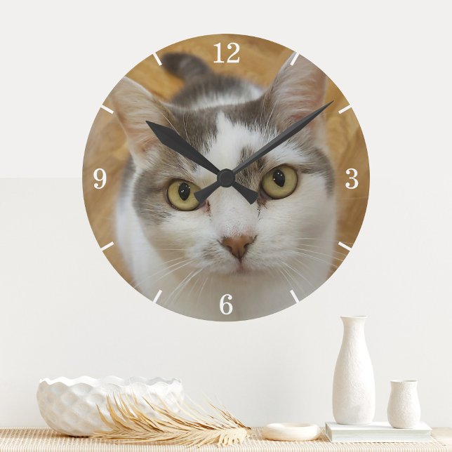 Custom Photo Personalized Round Clock (Creator Uploaded)