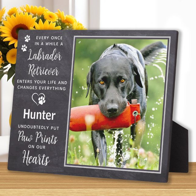 Custom Photo Pet Dog Labrador Memorial Plaque (Creator Uploaded)