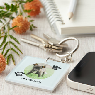 CUSTOM Photo Pet Keychain