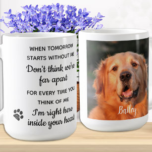 Custom Photo Pet Loss Keepsake Pet Memorial  Magic Mug