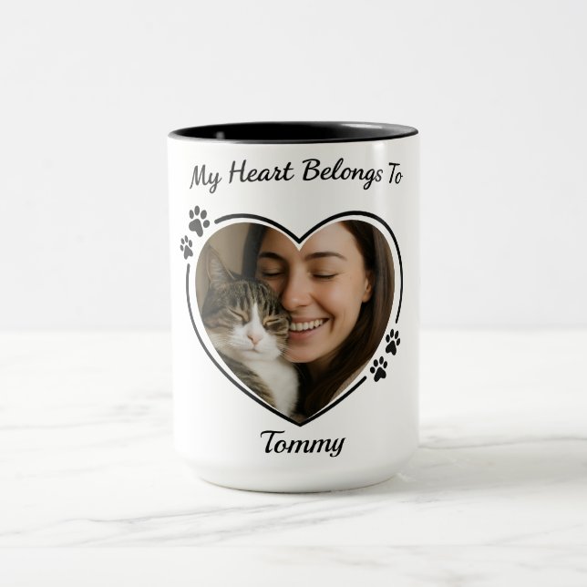 Custom Photo Pet Lover Mug – Pet Lover Gift (Center)