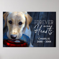 Custom photo pet memorial with typography