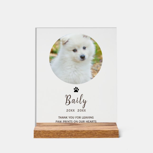 Custom photo pet Memory  Acrylic Sign (Front)